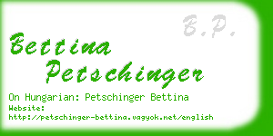 bettina petschinger business card